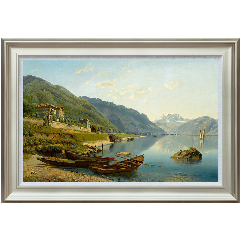 风色版画美式客厅风景油画装饰画