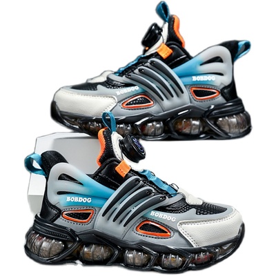 巴布豆防水皮面运动鞋轻便防滑