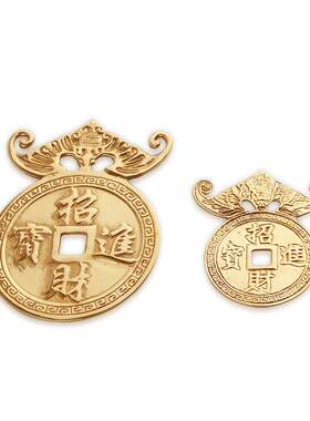 黄铜福鼠吊金钱化梁解柱吉祥物