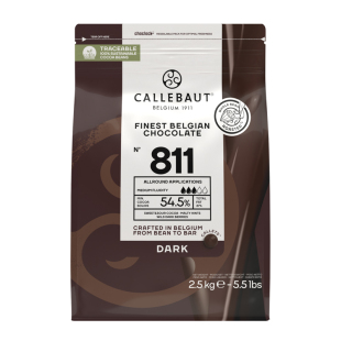 嘉利宝比利时进口54.5%烘焙专用黑巧克力豆币纯可可脂2.5kg