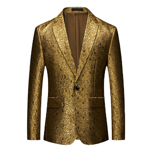 四季款男士时尚宴会西装大码修身舞台演出服婚礼西服网红直播单西