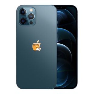 艺贴进口铸造级带导气槽 柯基和猫咪 适用苹果手机iphone logo贴纸保护膜个性美容防水撕下不留胶 一份4枚装
