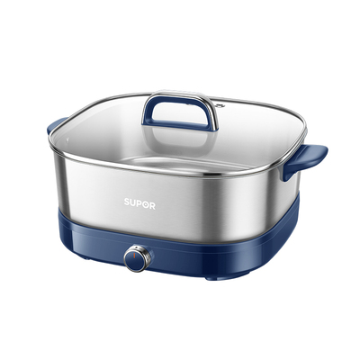 苏泊尔电火锅0涂层猛火速沸超薄304不锈钢大容量家用分体式电煮锅