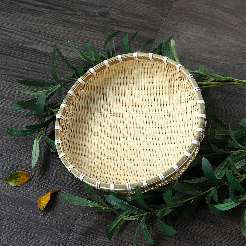 Bamboo baskets, bamboo hampers with bases, household fruit baskets, fruit plates, handcrafted bamboo products, steamed bun baskets, pastry baskets, bamboo baskets thumbnail 7