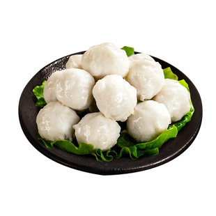 萌佳萌手工纯鱼丸实心青鱼丸半成品冷冻丸子涮火锅食材鱼肉丸子