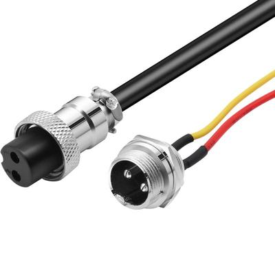 GX16航空插头带线插座双母公头