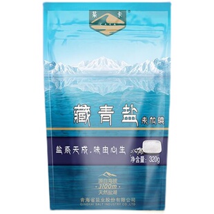 茶卡藏青盐不加碘盐食盐家庭装炒菜细盐