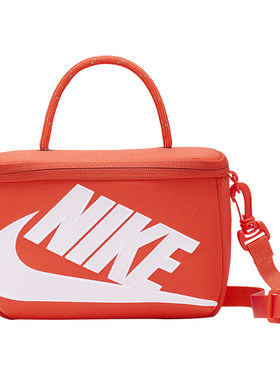 Nike/耐克正品迷你包新款女橙白色便携手提斜挎包FN3059-869