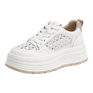 【厚底增高+5CM】老人头2026春季新款小白鞋女款休闲鞋百搭板鞋女