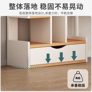 展示柜子 简易书架多层创意树形收纳绘本架落地置物架家用客厅窄款