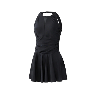 浩沙女士时尚小黑裙泳衣