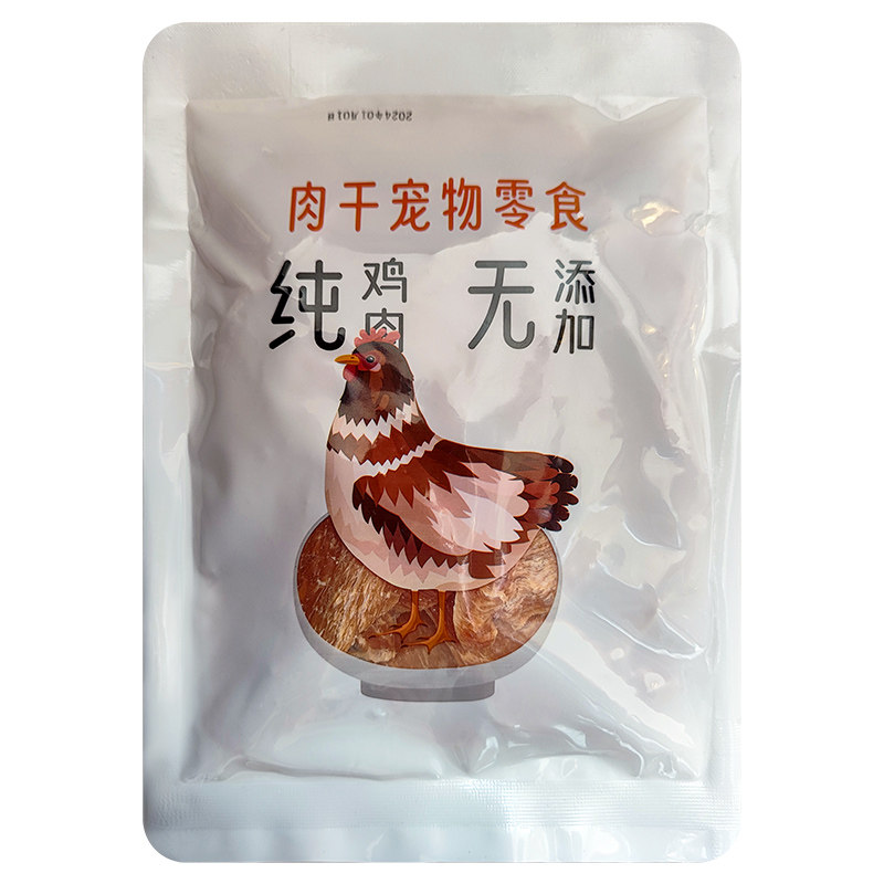 鸡肉干风干鸡胸肉干无盐无添加喂狗狗零食喂猫咪烘干鸡肉片鸡肉条