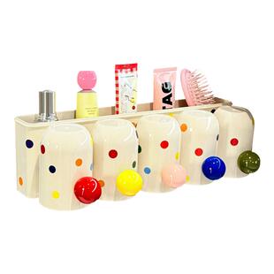 牙刷置物架壁挂免打孔卫生间洗漱台漱口杯牙膏牙杯刷牙杯收纳挂架