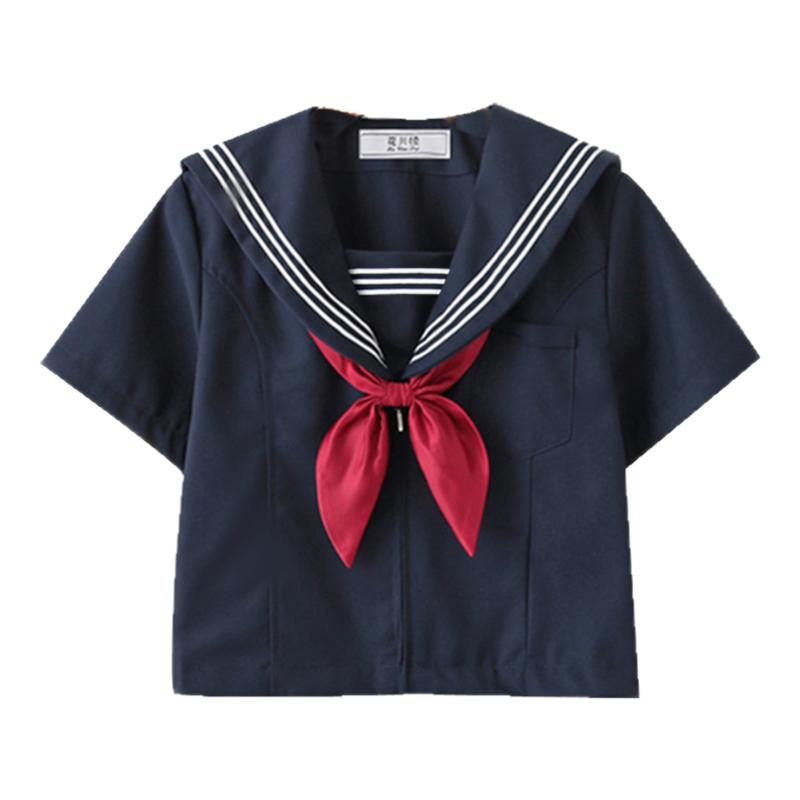 正统日系基础款白三本JK制服白二本软姐妹中间服水手服套装女班服