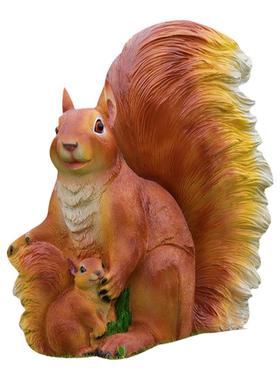 艺家乡玻璃钢仿真动物庭院松鼠