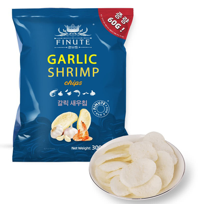 山姆代购FINUTE韩国进口蒜味虾片300g薯片脆膨化食品追剧零食小吃