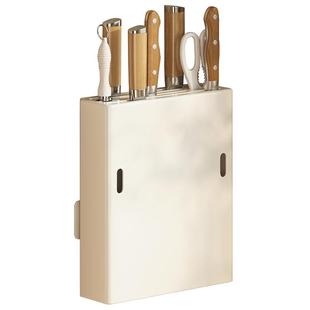 厨房菜刀架壁挂式置物架免打孔筷子菜板刀具收纳架砧板架一体架子