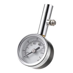 镀镍金属胎压计手动机械指针款汽车胎压表便携式安全表带放气功能