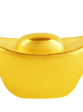 足金999小元宝黄金转运珠3D硬金婴儿满月男女新款手链编绳配件