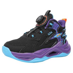 贵人鸟男童鞋2026春季新款网面透气防滑运动鞋旋钮扣春款女孩跑鞋