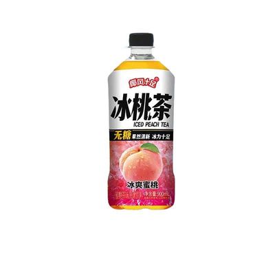 椰风十足冰柠茶900ml解腻饮料冰红茶冰爆柠檬蜜桃无糖茶整箱