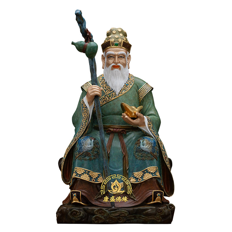 土地爷奶铜神像居家供奉土地公婆大伯公福德正神土地奶家用摆件