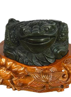 金蟾办公室摆件泰山玉礼品