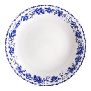 7寸盘子菜盘家用景德镇青花瓷菜碟小号窝盘釉中彩饭盘微波炉可用