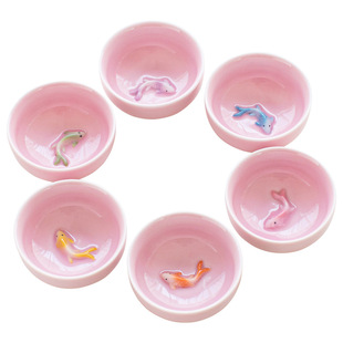 不单典雅青瓷创意小鱼粉色家用陶瓷茶壶茶杯功夫茶具套装品茗杯