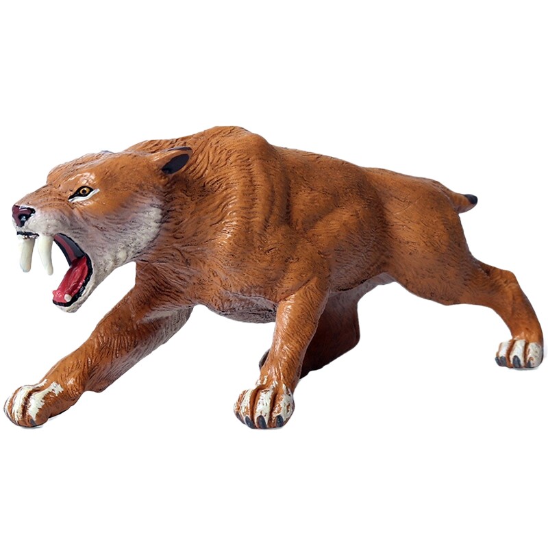 林畅剑齿老虎儿童玩具仿真动物模型史前冰河时代生物远古巨兽手办
