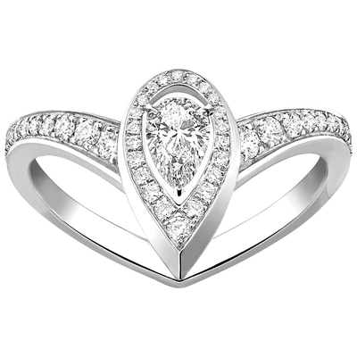 白金玫瑰金钻石戒指Messika