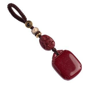 高端朱砂貔貅招财汽车钥匙扣十二生肖本命年无事牌精致挂件男礼物