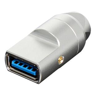 USB接口母座外壳金属铝合金6MM孔径转接头数据线DIY配件连接器