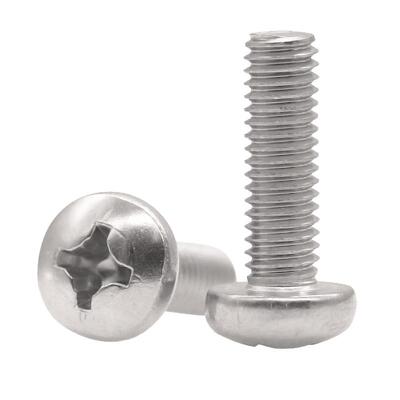 304不锈钢十字槽螺丝半圆头