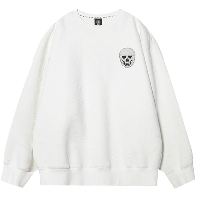 潮牌卫衣TCH骷髅头套头