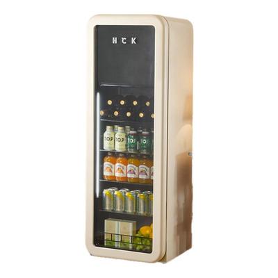 HCK哈士奇冰吧纤纤吧136L冷冻冷藏柜家用客厅饮料保鲜柜复古冰箱
