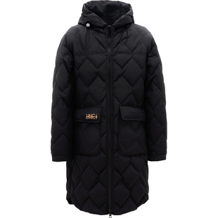 LINC金羽杰连帽轻薄羽绒服女中长款新款羽绒外套女Y23306180