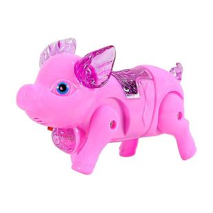 电动会唱歌走路牵绳小猪婴儿玩具动物宝宝儿童男孩带音乐灯光女孩