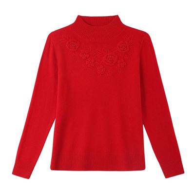 恒源祥秋冬季打底衫女半高领毛衣