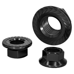 国标 8.8级/10.9级 高强度法兰螺母 六角防滑螺丝帽 带垫带齿螺帽