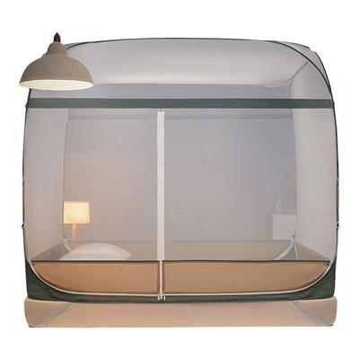 顶部拉链一体蚊帐无底免安装三门