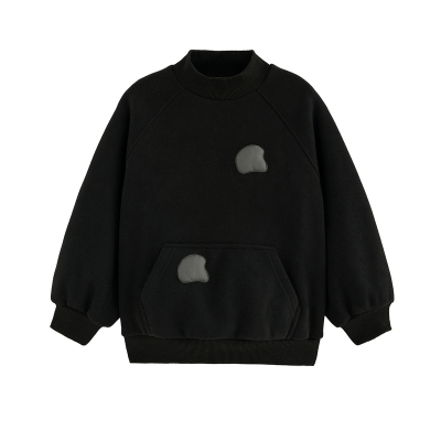 女童奥粒绒保暖卫衣新款红色上衣