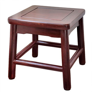 加大加厚酸枝木方凳红木榫卯茶几凳子中式实木矮凳换鞋凳富贵凳30