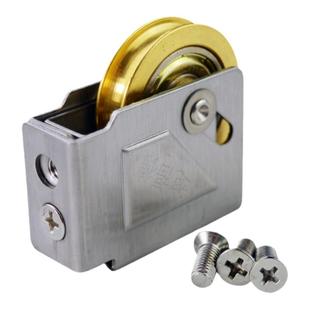 73型老式铝合金门窗滑轮不锈钢外壳铜质轮盘平滑移动推拉窗户滚轮