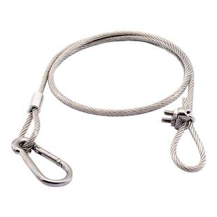 304不锈钢包塑钢丝绳可调节长度防坠落安全绳舞台灯音响保险绳子