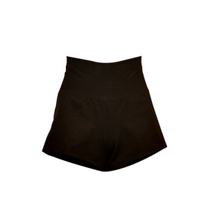 YunYang 芭蕾舞裤子高腰翻边显瘦练功平角裤纯色喇叭口舞蹈短裤