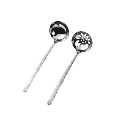 【2025新款】304不锈钢锤纹漏勺