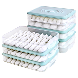饺子盒速冷冻家用冰箱收纳多层保鲜盒分格托盘厨房食品食物盒