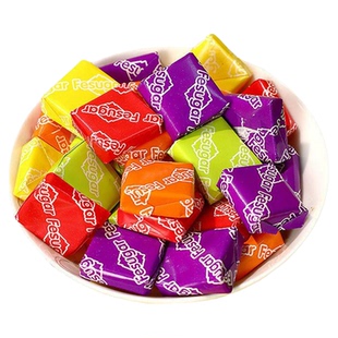 瑞士糖混合水果味软糖结婚喜糖年货方块糖办公怀旧零食散装糖果