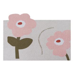 小清新花朵入户丝圈门垫进门耐磨防滑可裁剪脚垫家用大门口地毯